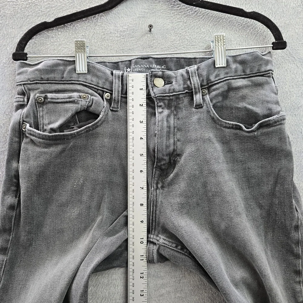 Banana Republic Men Jeans 32X32 Gray Denim Straight Button 32